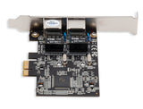 2 Port Gigabit Ethernet PCI-e x1 Network Interface Card 10/100/1000Mbps LAN Adapter Controller RTL8111E - SY-PEX24028