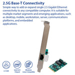 Single Port 2.5 Gigabit M.2 M+B key Ethernet Card NIC