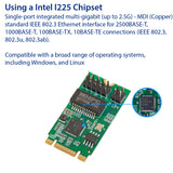 Single Port 2.5 Gigabit M.2 M+B key Ethernet Card NIC