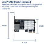 Single Port 2.5 Gigabit Ethernet PCI-e x1 Controller Card NIC