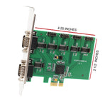 6 Port RS-232 RS-485 DB9 Serial PCI-Express 2.0 x1 Card - SI-PEX15040